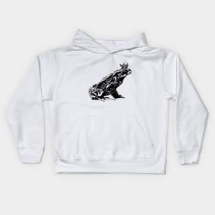 Common toad with crown Kids Hoodie